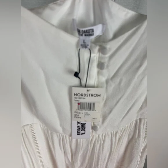 BB DAKOTA High Low Dress Ivory Size Large 12 - 14 NWT - Picture 6 of 8